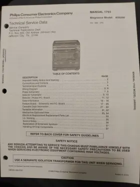 AS9300 PHILCO Stereo Service Manual