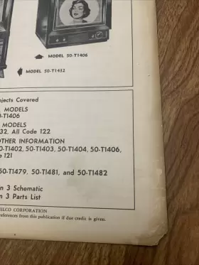 PR-1829 PHILCO Television Service Bulletin Receivers #2