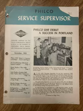 PR-2369 PHILCO Service Supervisor Uhf Electrical Auto Radio