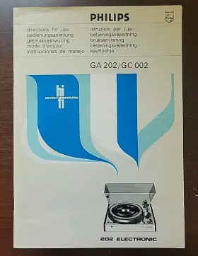 011007 PHILIPS Instruction Owners Manual Fi Turntable Record