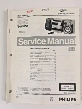 FW570C PHILIPS Service Repair Manual Mini
