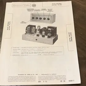 AA-901 PILOT Photofact Folder Manual Set