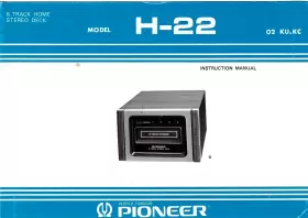 75F08Y56K PIONEER Track Stereo Deck Instruction Schematic