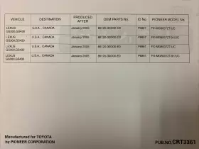 86120-30D00-C0 PIONEER Lexus Service Manual Schematics #2
