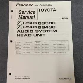 86120-30D00-C0 PIONEER Lexus Service Manual Schematics