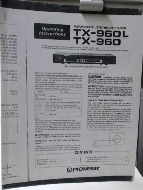 ARB-684-A PIONEER Am Fm Digital Synthesizer Tuner Instruction