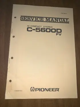 C-5600D PIONEER Fv Stereo Service Manual