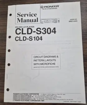 CLD-S304 PIONEER Cd Cdv Ld Player Service Manual