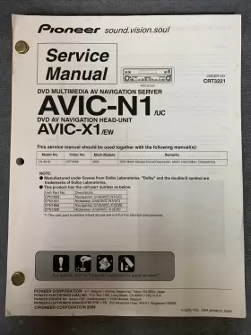 CRT13221 PIONEER Service Manual Schematics Diagrams