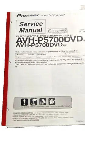 CRT3425 PIONEER Service Manual