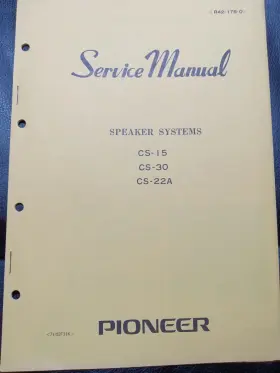 CS-15 PIONEER Speakers Service Manual