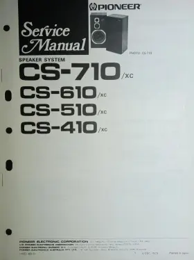 CS-410 PIONEER Speakers Service Manual Photocopy
