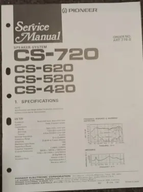 CS-420 PIONEER Speaker Service Manual Photocopy