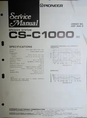 CS-C1000 PIONEER Xc Speaker Service Manual