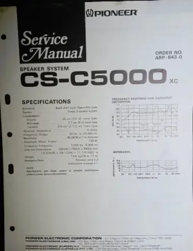 CS-C5000 PIONEER Xc Speaker Service Manual