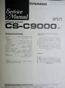 CS-C9000 PIONEER Xc Speaker Service Manual Photocopy