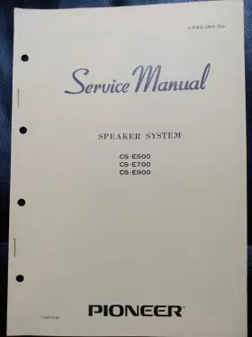 CS-E500 PIONEER Speaker Service Manual