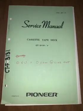 CT-3131 PIONEER Cassette Tape Deck Service Manual