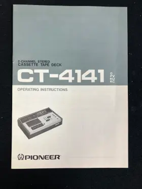 CT-4141 PIONEER Cassette Tape Deck Operating Schematic