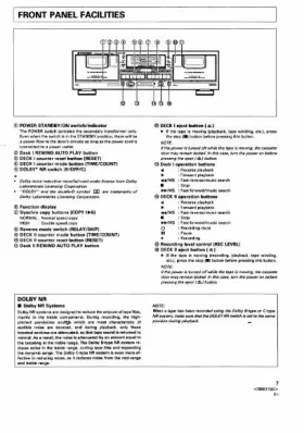 CT-W770 PIONEER Cassette Tape Deck Owners Operating Manual #2