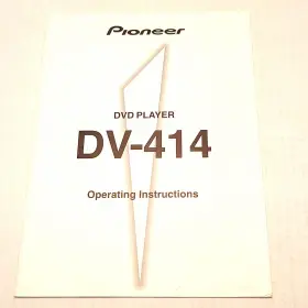DV-414 PIONEER Dvd Player Operating Manual Printed