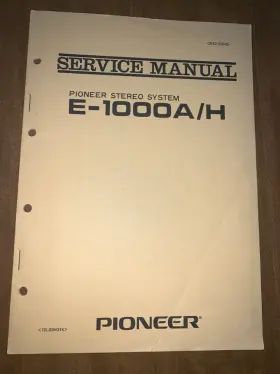 E-1000A-H PIONEER Stereo Service Manual