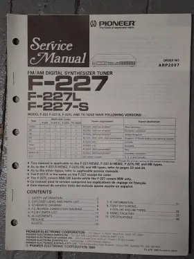 F-227 PIONEER Tuner Service Manual