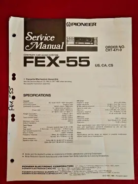 FEX-55 PIONEER Service Manual Centrate Car Audio Sys