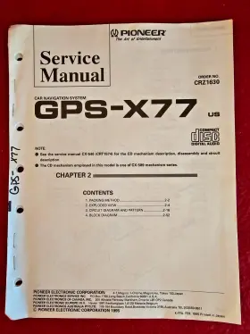 GPS-X77 PIONEER Service Manual Car Nav