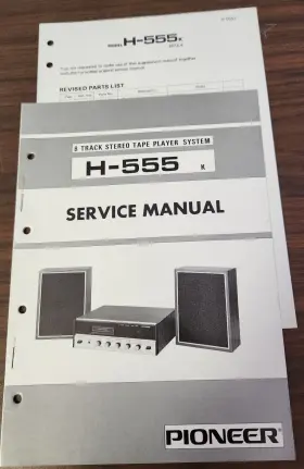H-555 PIONEER Track Player Service Manual Supplement