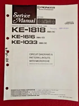 KE-1818-1616-1033 PIONEER Service Manual Car
