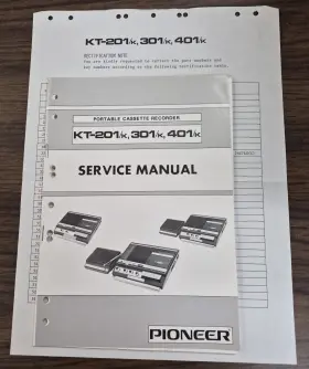 KT-201-K PIONEER Cassette Recorder Service Manual