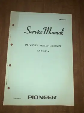 LX-440A PIONEER Fw Stereo Receiver Service Manual
