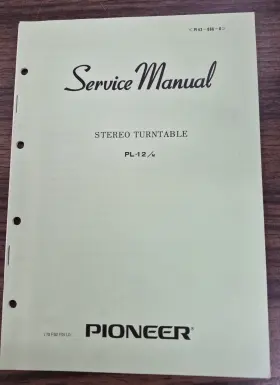 PL-12-M PIONEER Turntable Service Manual