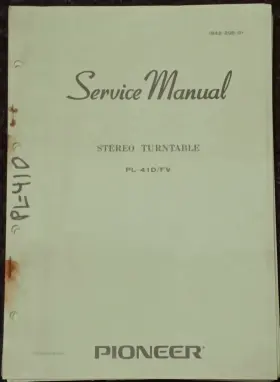 PL-41D PIONEER Fv Turntable Service Manual Hsq