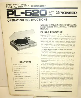 PRB-075-0 PIONEER Vintag Operating Kct Kut Automatic