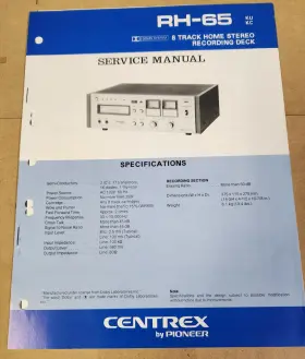 RH-65 PIONEER Centrex Deck Service Manual