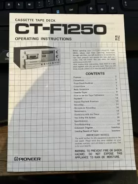 RRB-104-0 PIONEER Operating Manual