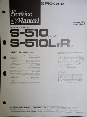 S-510 PIONEER Speakers Service Manual