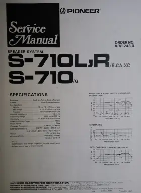 S-710 PIONEER Speaker Service Manual Photocopy