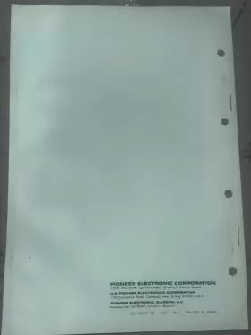 SD-1000 PIONEER Stereo Display Service Manual #2