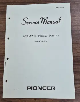 SD-1100-FW PIONEER Stereo Display Service Manual