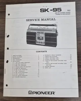 SK-85 PIONEER Radio Cassette Service Manual