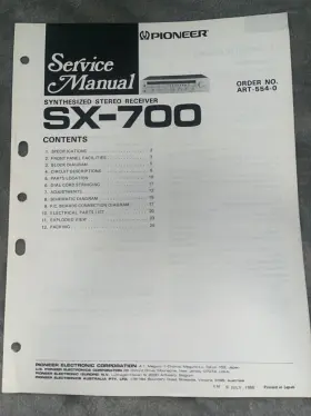 SX-V80 PIONEER Receiver Service Manual