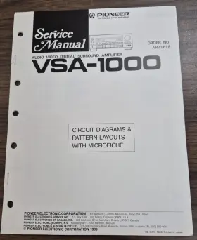 VSA-1000 PIONEER Amplifier Service Manual