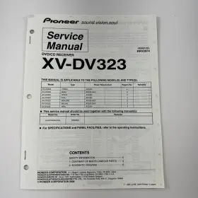 XV-DV323 PIONEER Service Manual Dvd Cd Receiver