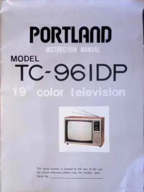 TC-961DP PORTLAND Crt Tv Manual Chatsworth Circuit