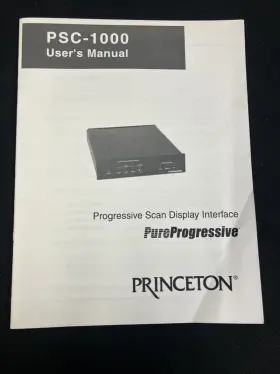 PSC-1000 PRINCETON Progressive Display Interface Owners