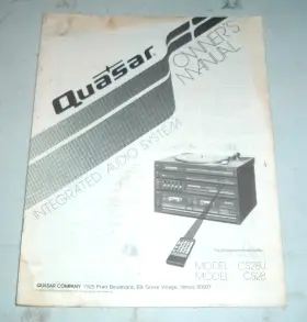 CS280-CS28 QUASAR Integrated Audio Owners Manual