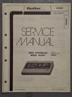 VE581U QUASAR Video Controller Service Manual